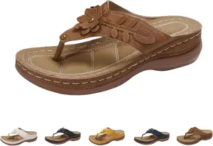 Avylays Orthopedic Sandals for Women 2025 Wedge Arch Support Flip Flops Cushion Soft Rubber Platform Summer Thong Sandals