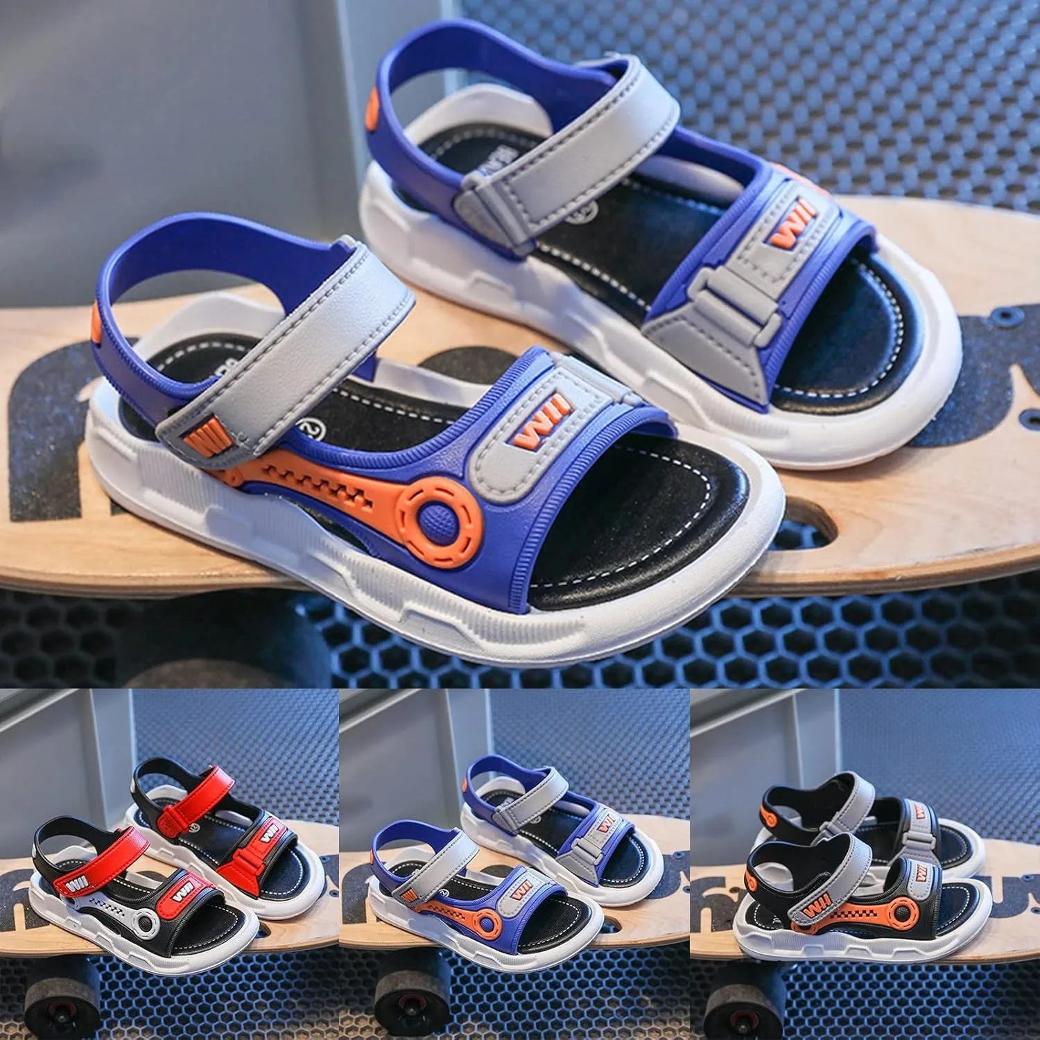 Baby Infant Boy Girl Sandals Summer Outdoor Sport Shoes Athletic Non-Slip Soft Sole Sneakers Beach (Blue, 9.5 Toddler)