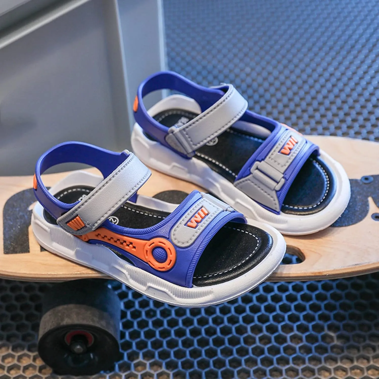 Baby Infant Boy Girl Sandals Summer Outdoor Sport Shoes Athletic Non-Slip Soft Sole Sneakers Beach (Blue, 9.5 Toddler)