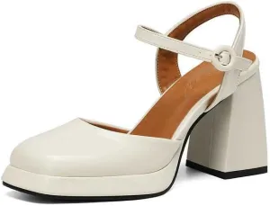 BREADO Women's Platform Fashion Chunky Heel Heels Open Toe Pump Sandals for Dress Shoes Work Shoes
