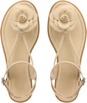 Caistre Slide Sandal for Women Elegant Flower Dress Sandal Comfortable 2025 Indoor Outdoor Beach Open Toe Thong Shoes