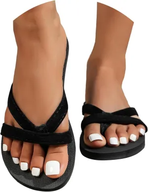 Flip Flops for Women Summer Flats Sandals for Women 2025 - Lightweight Sandals Summer Beach Comfortable Thong Walking Sandal on Indoor Outdoor