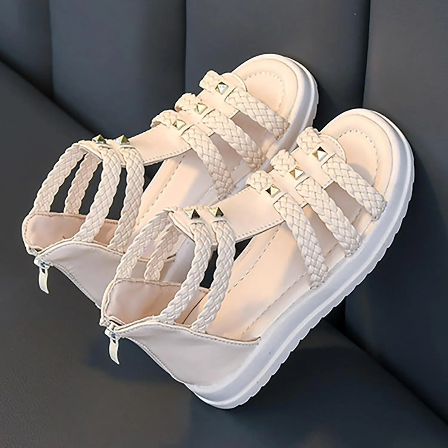 Girls' Soft Sole Toe Sandals For Summer Size 3 Sandals for Girls