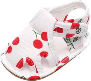 Infant Toddler Shoes Soft Sole Non Slip Toddler Floor Shoes Fruit Cherry Print Sandals Boy Sandals