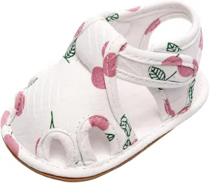 Infant Toddler Shoes Soft Sole Non Slip Toddler Floor Shoes Fruit Cherry Print Sandals Boy Sandals