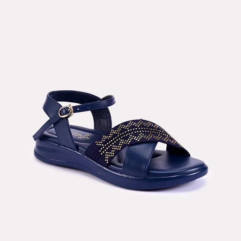 Jocasta Navy Blue Comfy Sandals 0421053