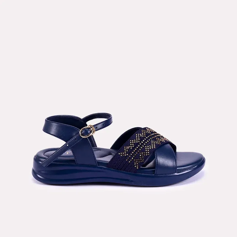 Jocasta Navy Blue Comfy Sandals 0421053