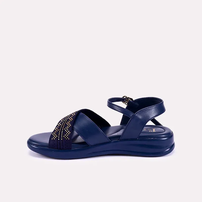 Jocasta Navy Blue Comfy Sandals 0421053