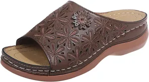 Ladmiple Women's Sandals With Arch Support Dressy Comfortable Orthopedic Orthotic Flip Flops Walking Slides Summer Shoes