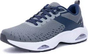 Men Running Shoes with Dual cushionings Breathable Lightweight Tennis Walking Sneakers Memory Foam Athletic Sport Shoes