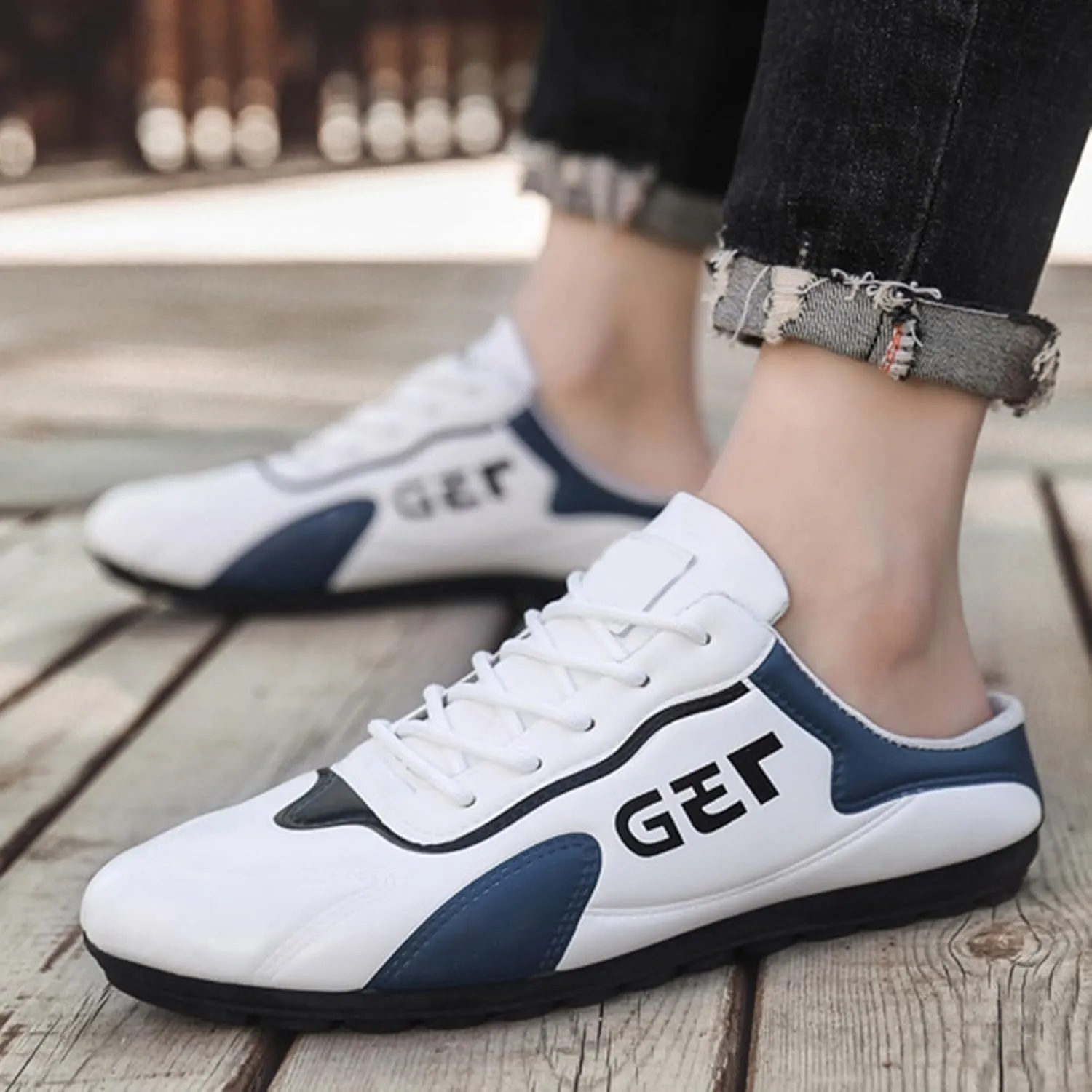 Men's Slip on Walking Shoes Comfortable Memory Foam Ultra Lightweight Breathable Fashion Sneakers Non Slip Arch Support Cushioning Training Gym Shoes Wide Width