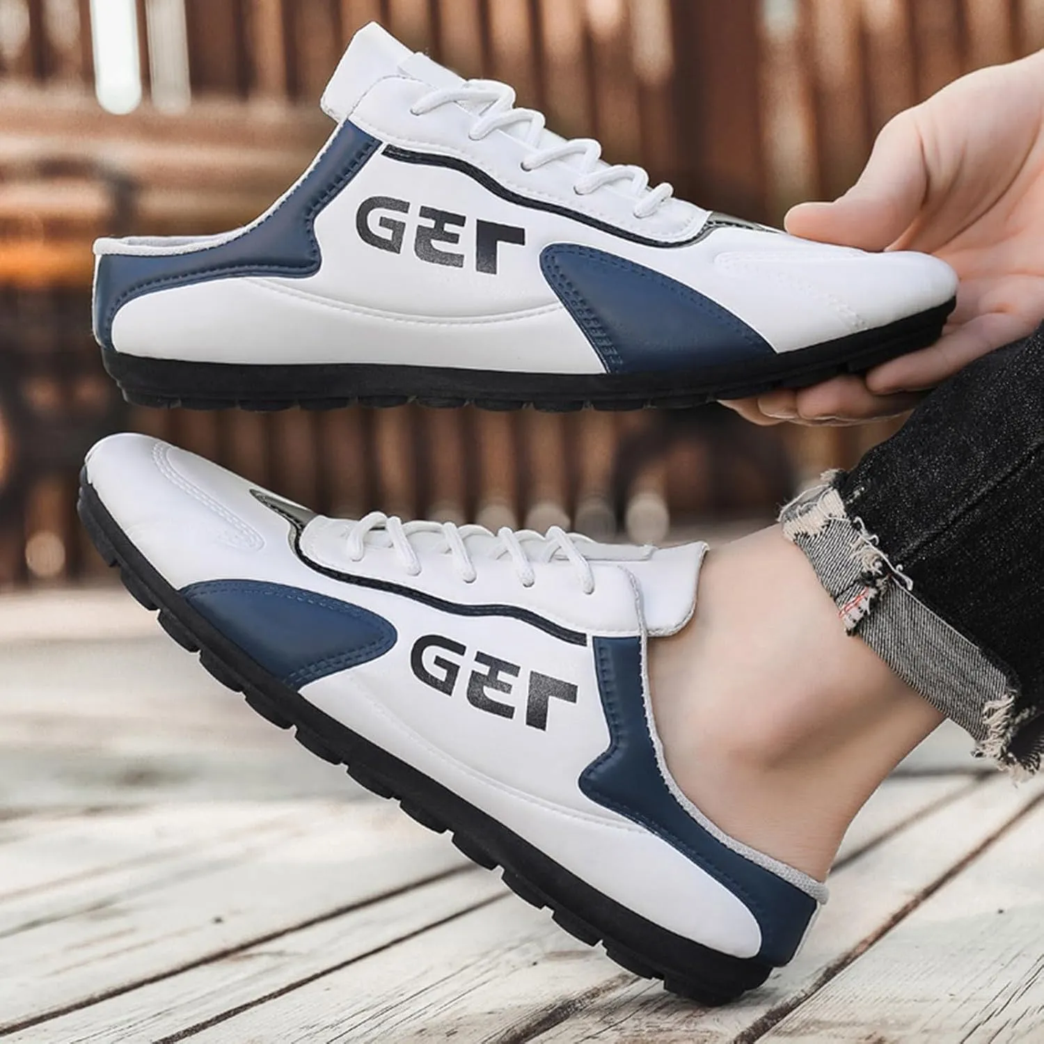 Men's Slip on Walking Shoes Comfortable Memory Foam Ultra Lightweight Breathable Fashion Sneakers Non Slip Arch Support Cushioning Training Gym Shoes Wide Width