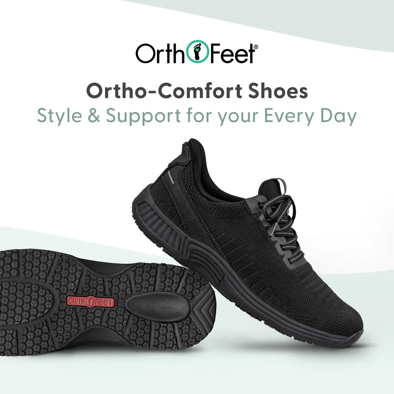 Orthofeet Women's Orthopedic Knit Kita Hands-Free Sneakers