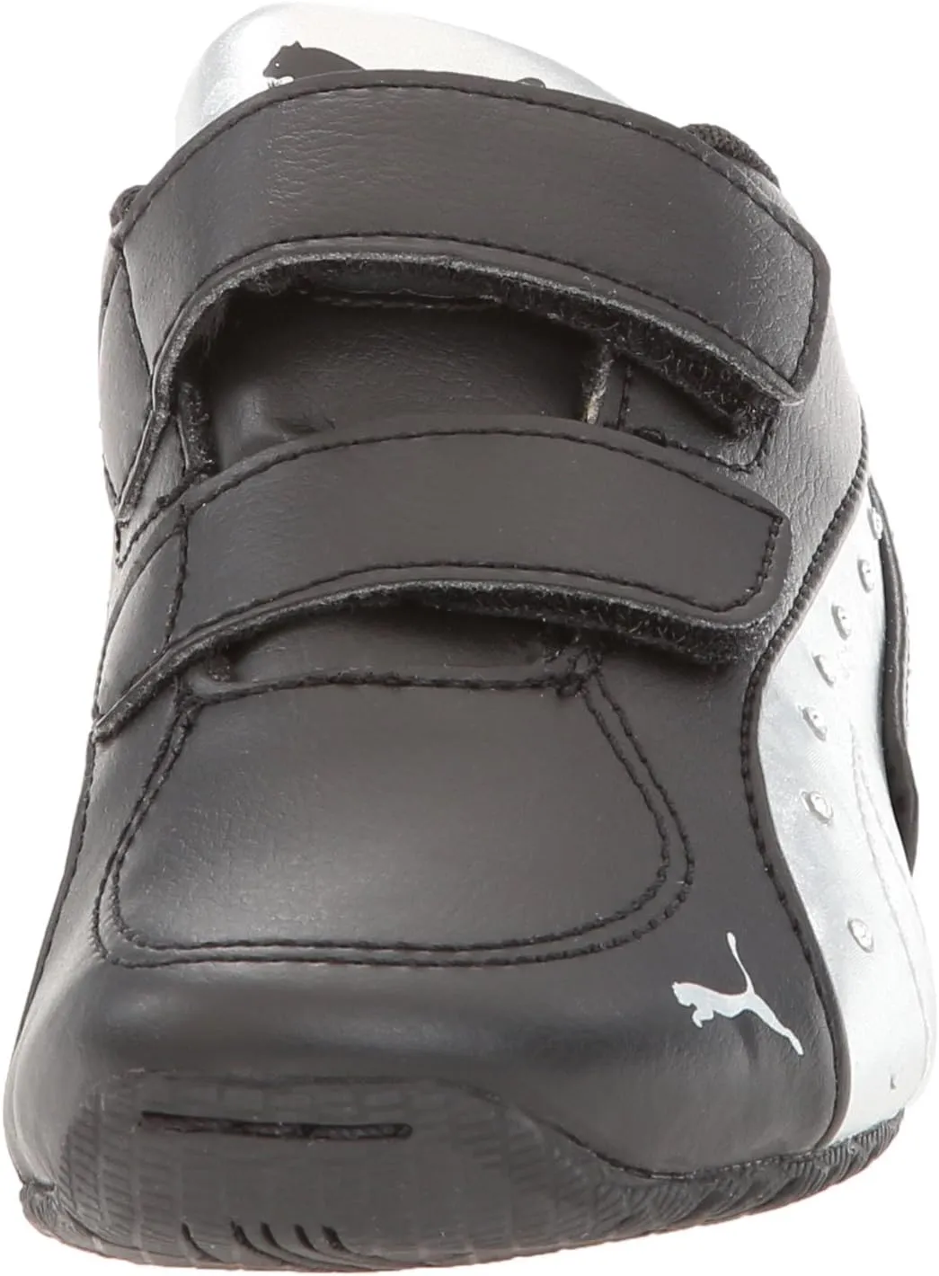 PUMA Men's Suede Monster Velcro Sneaker, Whisper White-Gibraltar sea, 13.5 M US Little Kid
