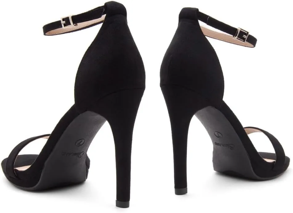 Shoe Land Womens High Heels  Open Toe Stiletto Heels with Adjustable Ankle Strap | Dressy Sexy Strappy Heeled Sandals for Wedding, Prom, Party & Evening Wear