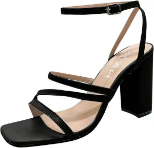 Women's Summer Block Heel Sandals 2025 Chunky Low Heeled Square Toe Adjustable Strappy Dressy Sandal Ladies Comfy Slingback Backless Cushion Footbed Orthopedic Arch Support Shoes for Daily Wear